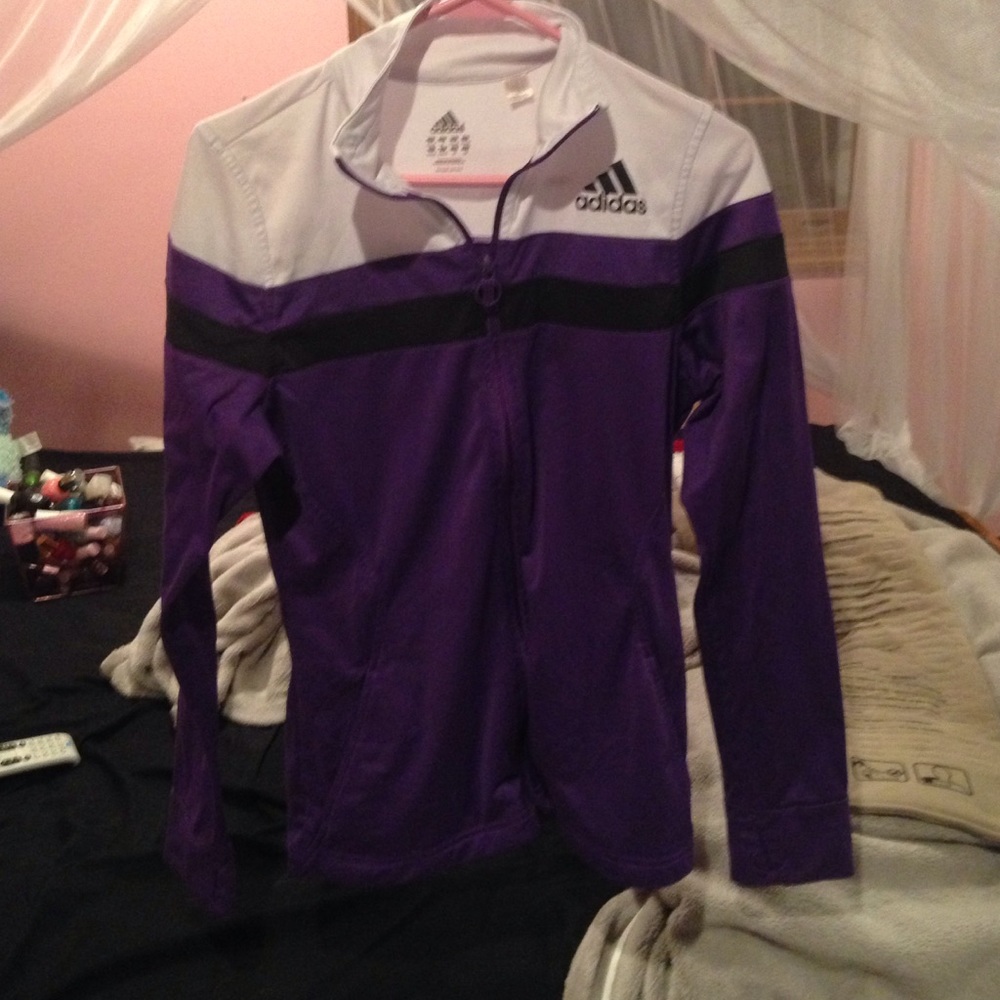 Purple Adidas zip up